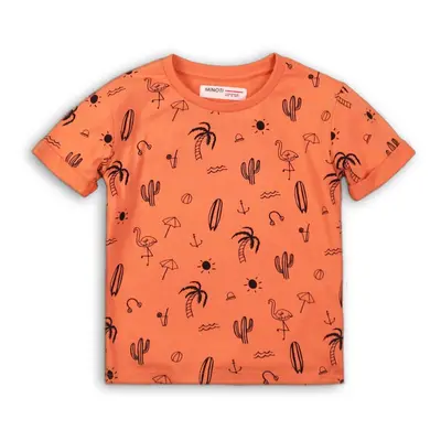 Tričko chlapecké s krátkým rukávem, Minoti, TB TSHIRT 6, oranžová | 6-12m