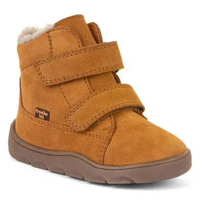 Dětské zimní barefoot boty ZERU TEX FURRY Cognac, Froddo, G2110149-2, hnědá