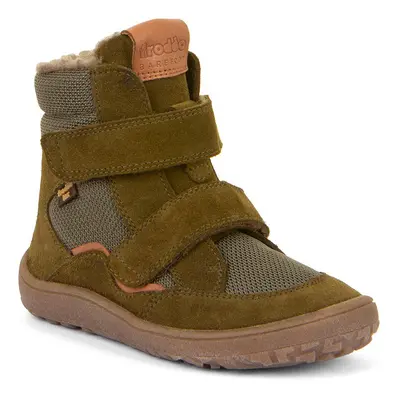 Dětské zimní barefoot boty TEX WINTER Olive, Froddo, G3160233-2, olivová