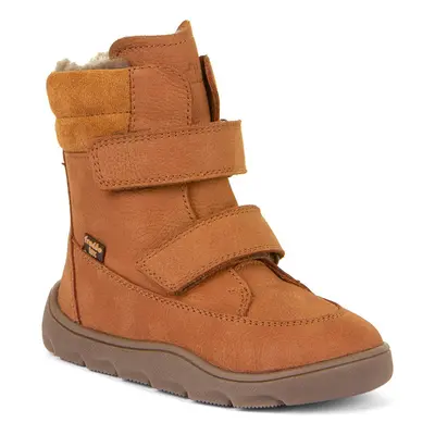 Dětské zimní barefoot boty ZERU TEX WINTER Cognac, Froddo, G3160240-2, hnědá