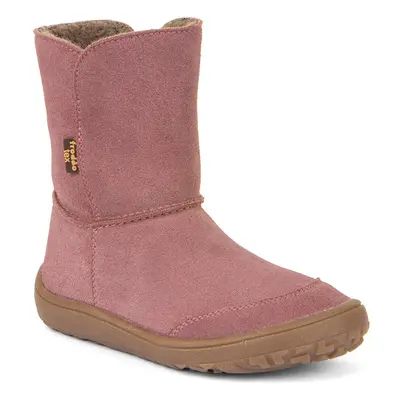 Dívčí zimní barefoot boty TEX SUEDE Dark Pink, Froddo, G3160238, růžová