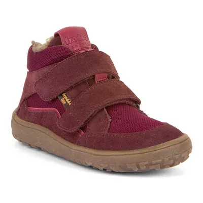 Dívčí zimní barefoot boty TEX WOOL Bordeaux, Froddo, G3110254-4W, červená