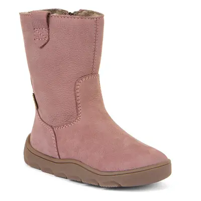 Dívčí zimní barefoot kozačky ZERU TEX BOOT Dark Pink, Froddo, G3160242-3, růžová