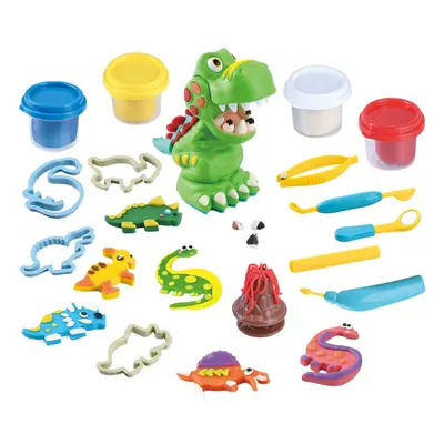 Playgo Modelína zubař dino set 4x56 g, PLAYGO, W037819