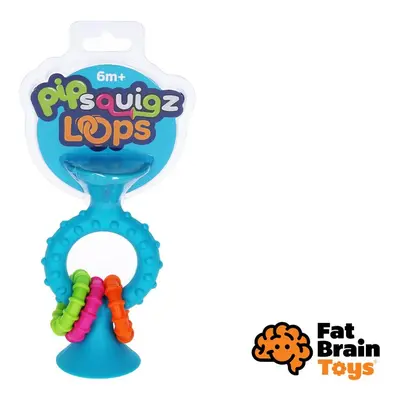 Chrastítko pipSquiz Loops modré, Fat Brain, W010228