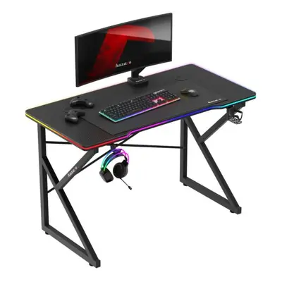 Černý herní stůl Huzaro HERO 1.7 RGB BLACK