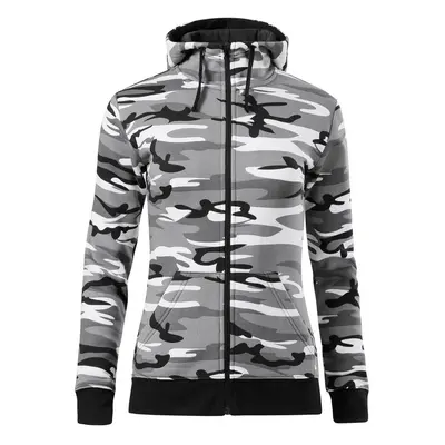 MALFINI Dámská mikina Camo Zipper - Maskáčová šedá