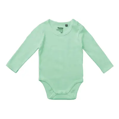 Neutral Dětské body s dlouhým rukávem z organické Fairtrade bavlny - Dusty mint