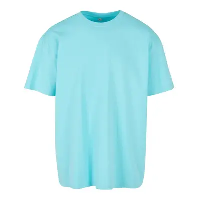 Build Your Brand Pánské tričko Heavy Oversize Tee - Beryl blue