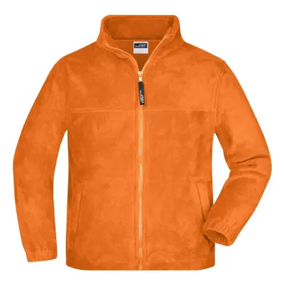 James & Nicholson Dětská fleece mikina JN044k - Oranžová