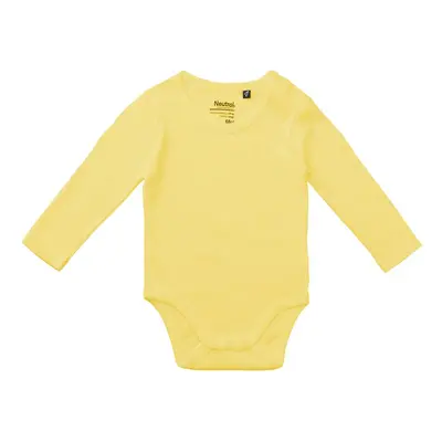 Neutral Dětské body s dlouhým rukávem z organické Fairtrade bavlny - Dusty yellow