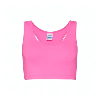 Just Cool Dámský sportovní crop top - Jasně růžová