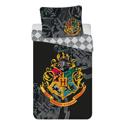 Jerry Fabrics Povlečení Harry Potter - Černá / šedá