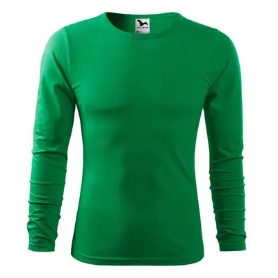 MALFINI Pánské tričko dlouhým rukávem Fit-T Long Sleeve - Středně zelená