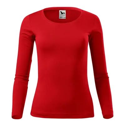 MALFINI Dámské tričko s dlouhým rukávem Fit-T Long Sleeve - Červená