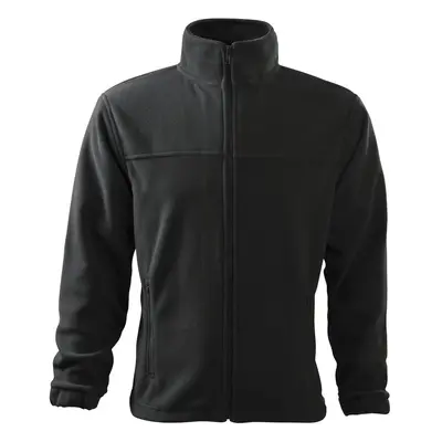 MALFINI Pánská fleecová mikina Jacket - Ebony gray