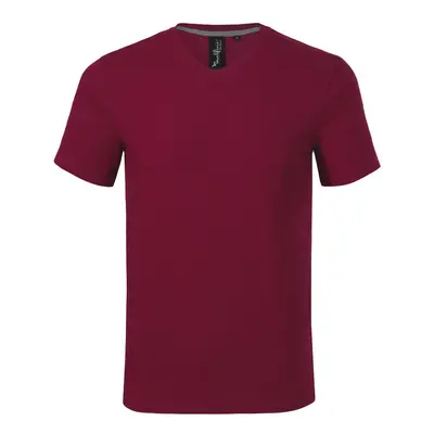 MALFINI Pánské tričko Action V-neck - Garnet