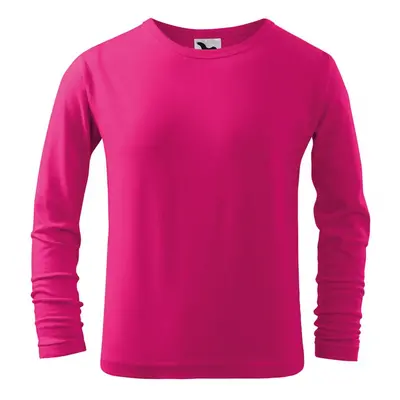 MALFINI Dětské tričko s dlouhým rukávem Long Sleeve - Malinová