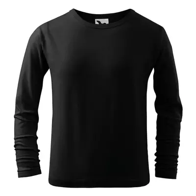 MALFINI Dětské tričko s dlouhým rukávem Long Sleeve - Černá