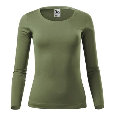 MALFINI Dámské tričko s dlouhým rukávem Fit-T Long Sleeve - Khaki