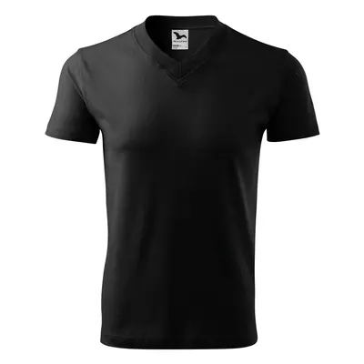 MALFINI Tričko V-neck - Černá