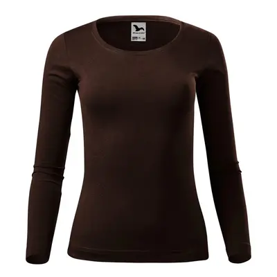 MALFINI Dámské tričko s dlouhým rukávem Fit-T Long Sleeve - Kávová