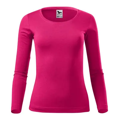 MALFINI Dámské tričko s dlouhým rukávem Fit-T Long Sleeve - Malinová