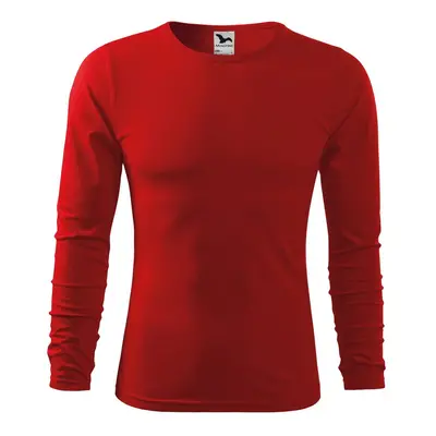 MALFINI Pánské tričko dlouhým rukávem Fit-T Long Sleeve - Červená