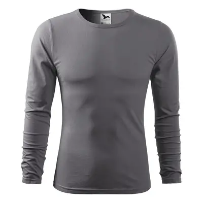 MALFINI Pánské tričko dlouhým rukávem Fit-T Long Sleeve - Ocelově šedá