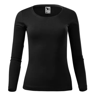 MALFINI Dámské tričko s dlouhým rukávem Fit-T Long Sleeve - Černá