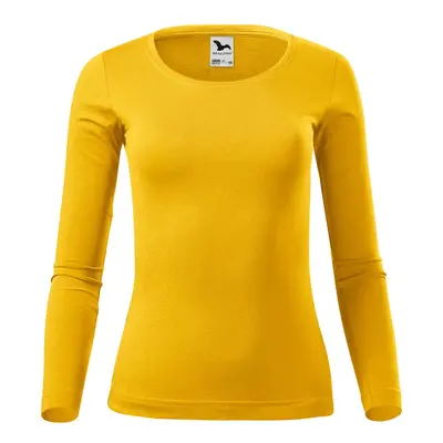 MALFINI Dámské tričko s dlouhým rukávem Fit-T Long Sleeve - Žlutá