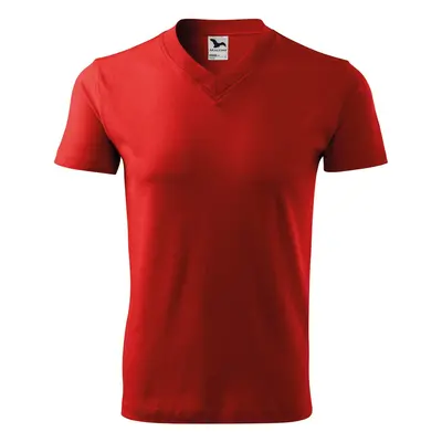 MALFINI Tričko V-neck - Červená