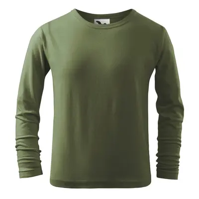 MALFINI Dětské tričko s dlouhým rukávem Long Sleeve - Khaki