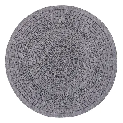 Kusový koberec Northrugs Twin 105476 Night silver Ø 140 cm