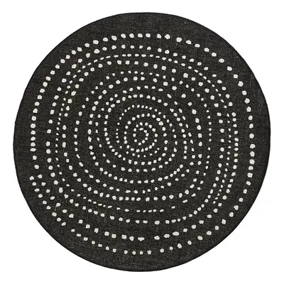 Kusový koberec Northrugs Twin 103109 Black Cream Ø 200 cm