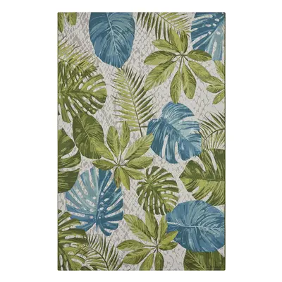 Kusový koberec Hanse Home Flair 105617 Tropical Leaves Turqoise 160x235 cm