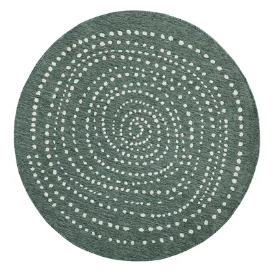 Kusový koberec Northrugs Twin 103111 Green Cream Ø 200 cm