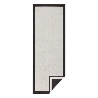 Kusový běhoun Northrugs Twin 103105 Black Cream 80x350 cm