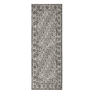 Kusový běhoun Northrugs Twin 103113 Black Cream 80x250 cm