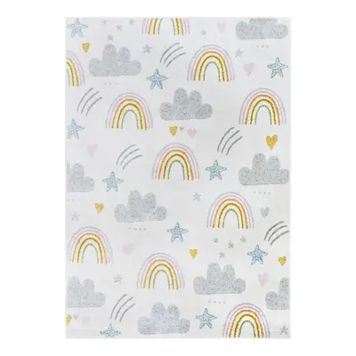 Dětský koberec Hanse Home Adventures 105956 Rainbow Clouds Cream 160x235 cm