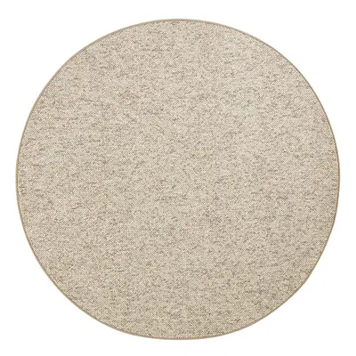 Kruhový kusový koberec Hanse Home BT Carpet Wolly 102842 Beige Brown Ø 133 cm