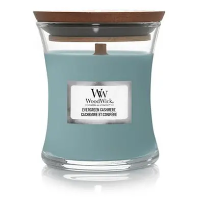 Vonná svíčka WoodWick malá - Evergreen Cashmere