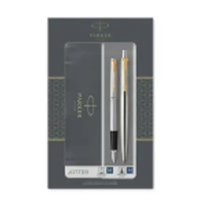 Parker Jotter Stainless Steel GT sada plnicí pero a kuličková tužka 1501/1563257