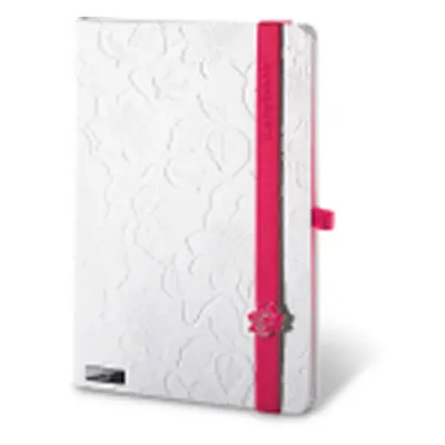 Lanybook Innocent Passion linkovaný zápisník A5 White Pink