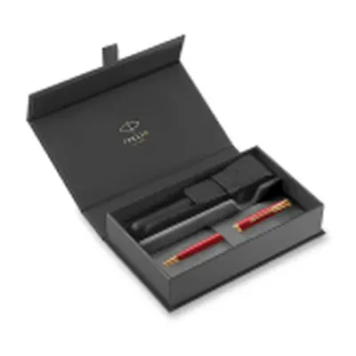 Parker Sonnet Red GT kuličkové pero dárková sada s koženým pouzdrem 1502/5291479