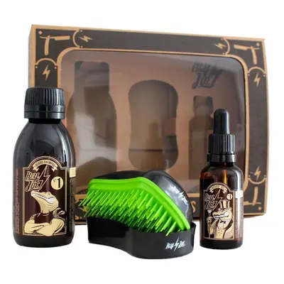 Hey Joe Bearded Survival olej na vousy 30 ml + šampon na vousy 120 ml + kartáč sada na vousy