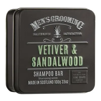 Scottish Fine Soaps Vetiver and Sandalwood tuhý šampon v plechu 100g