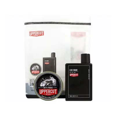 Uppercut Duo sada matná pomáda na vlasy 100 g + 3 in 1 Wash 240 ml sada