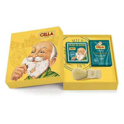 Cella Milano Organic mýdlo na holení 150 ml + voda po holení 100 ml + štětka na holení dárková s