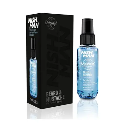 Parfém na vousy NISH MAN Beard & mustache perfumed spray Genius 75 ml